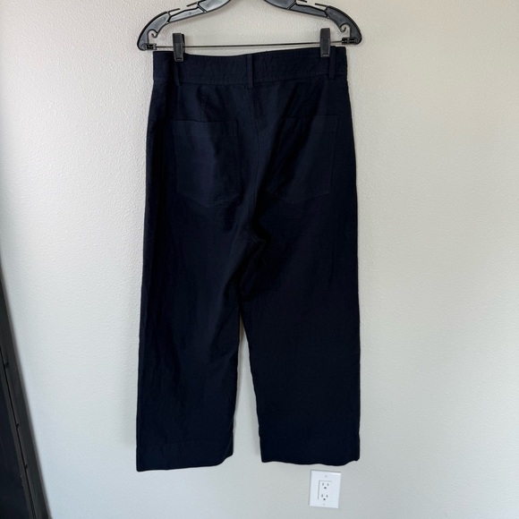 APIECE APART Classic Merida High Waist Wide Leg Pant Navy Business Casual Size 8 - Picture 10 of 15